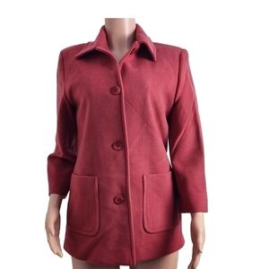 Kristen BLAKE Lambswool Blend Pea Jacket Coat Womens Size: XS